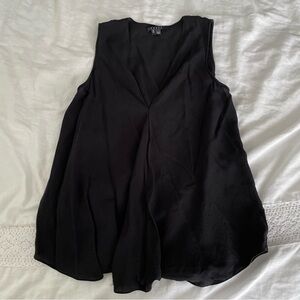 Theory MEDIUM 100% silk V neck tank career office capsule wardrobe